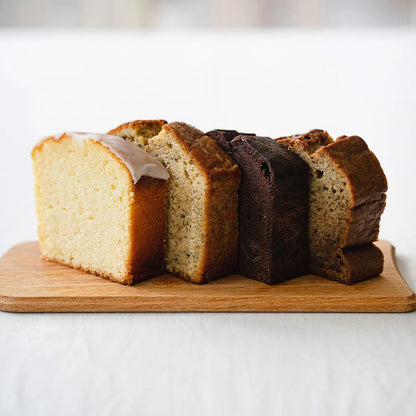 4種類のパウンドケーキの写真